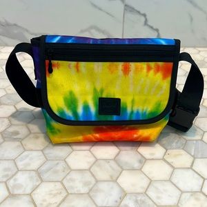 Herschel Co. Grade Messenger Rainbow Tie Dye Velcro Closure Cross Body Bag